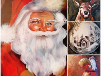 collage kerst schilderijen